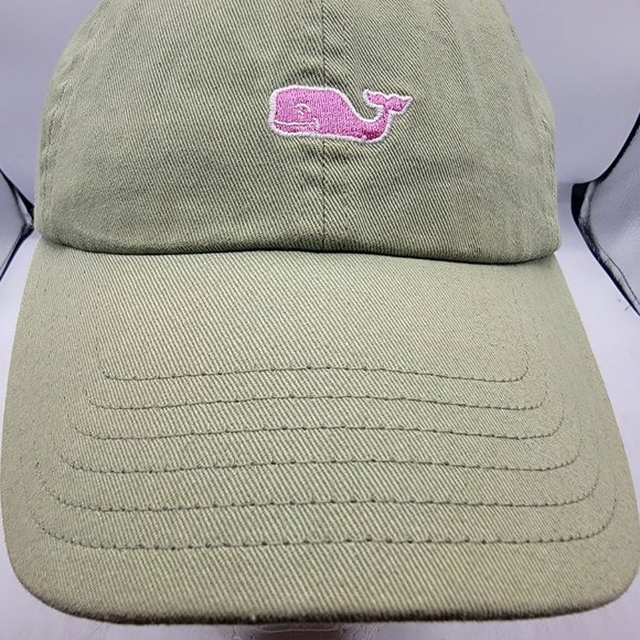 Vineyard Vines Hat Baseball Strapback Cap Green Pink Adult Whale Logo main image 8
